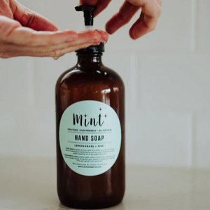 Mint Cleaning Hand Soap - glass bottle