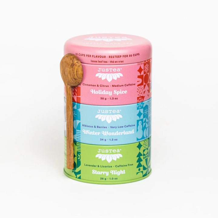 JusTea Loose leaf tea Trio tins