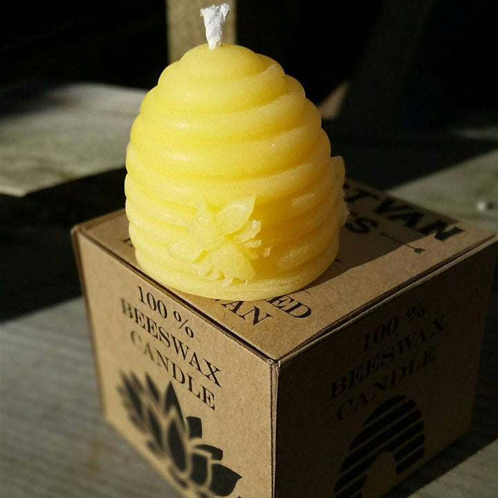 Eastvan bees - Skep Beehive - 100% Beeswax Candle