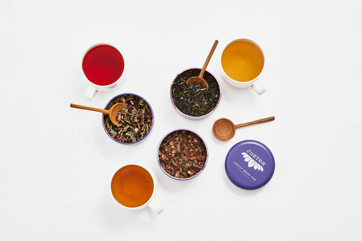 Purple Tea Trio Tin & Spoon - Organic, Fair-Trade Tea Gift