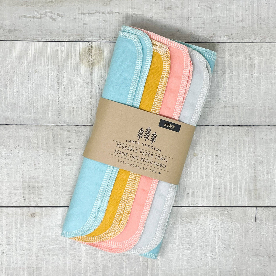 Three Huggers - Organic Reusable Paper Towels - Variety Pack