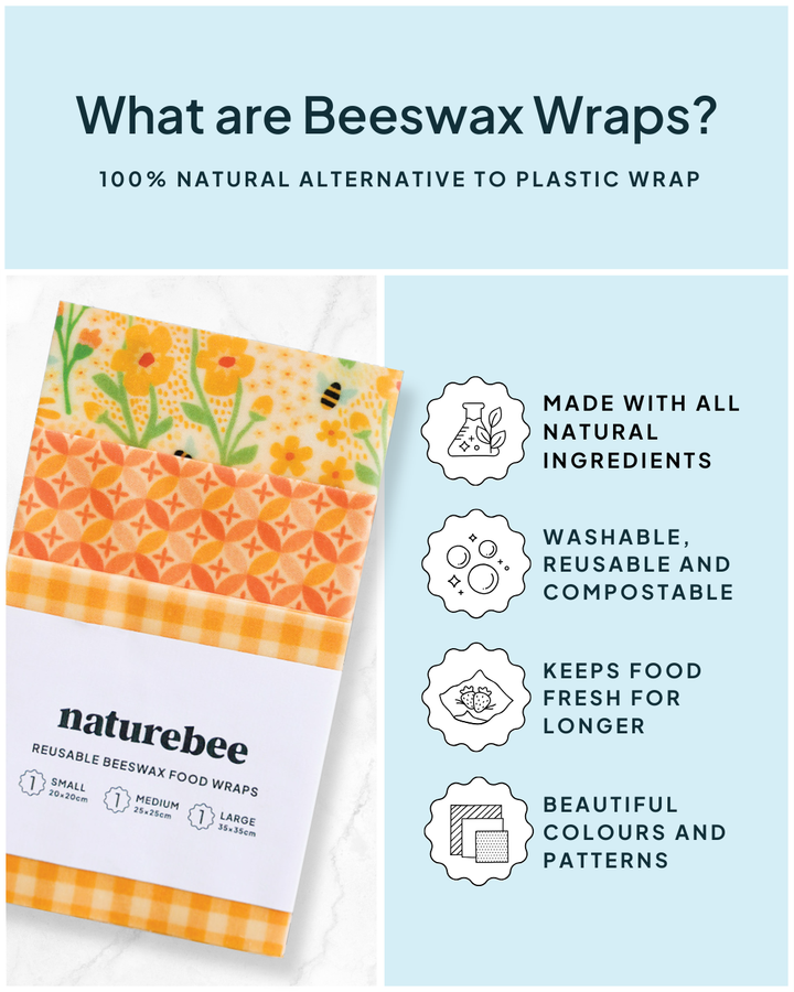 Beeswax Wrap Variety Set - Nature Bee Ocean Lovers Edition