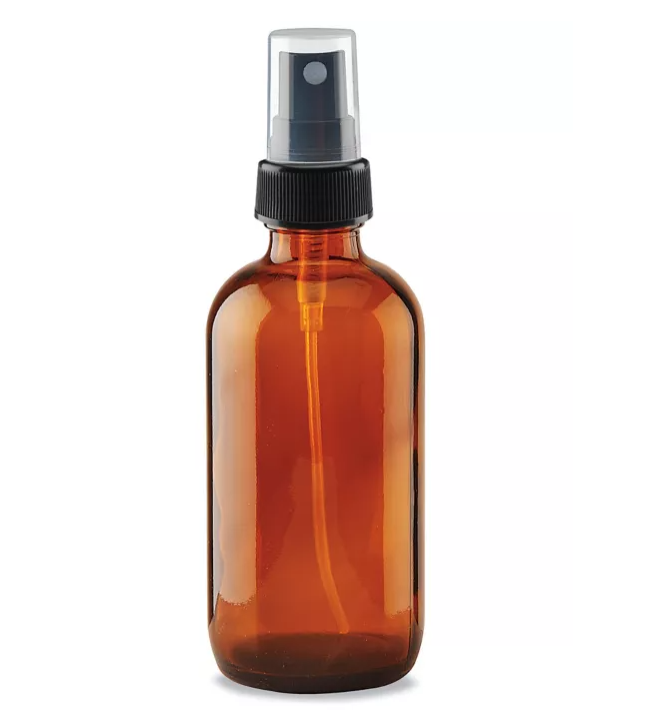 Glass bottle 4 oz w closure cobalt or amber