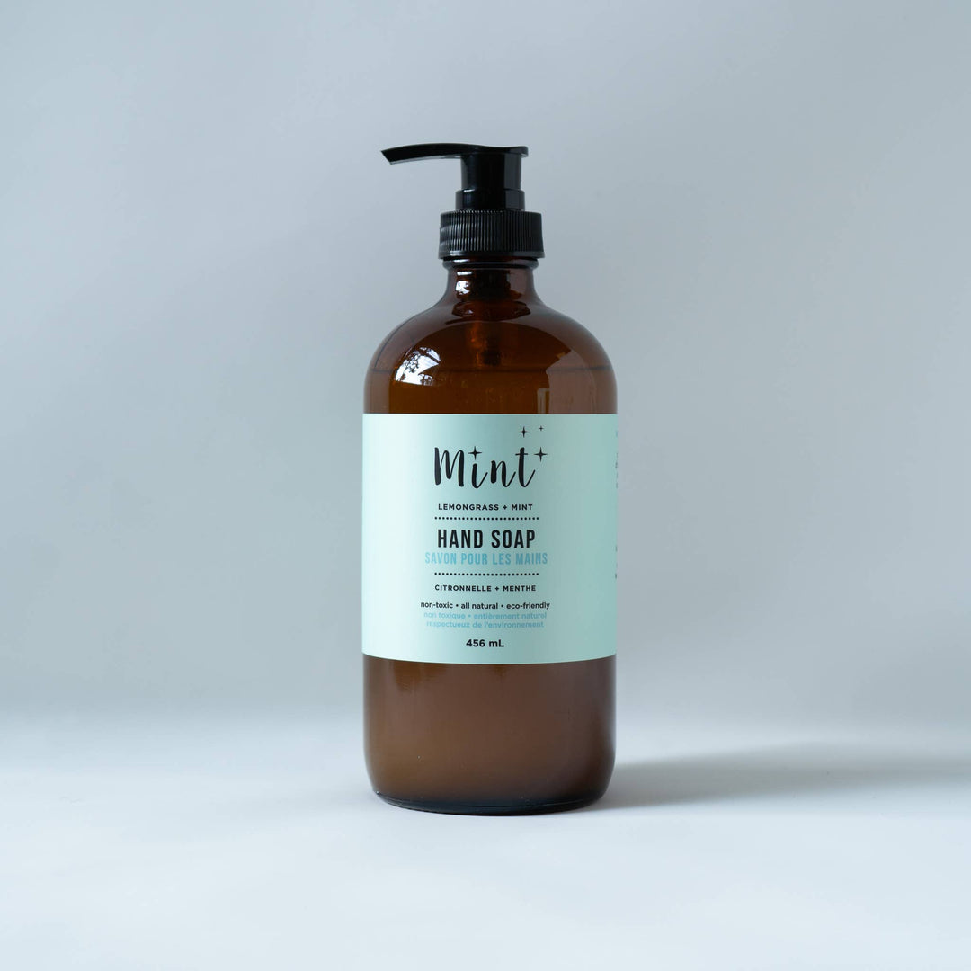 Mint Cleaning Hand Soap - glass bottle