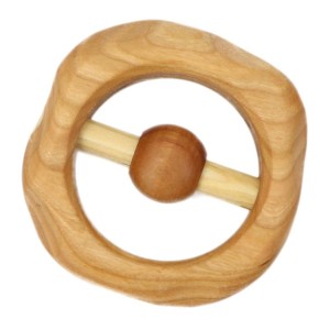 Childrens Rattle Cherry Wood