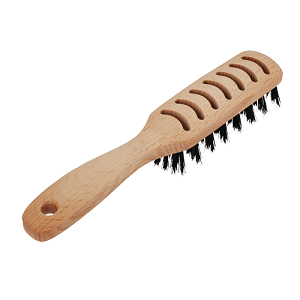 Hairbrush with airflow slots Beechwood Black 21 cm