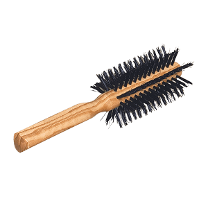 Hairbrush Round Olive Wood Boar Bristles